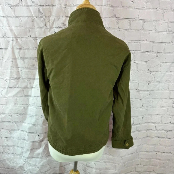 the roaster life co. military inspired olive green jacket sz XS grunge indie - Picture 3 of 12